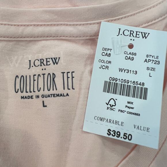 NWT J. Crew Pale Pink Crab Graphic Crewneck Tee - SIZE SMALL - Picture 9 of 10